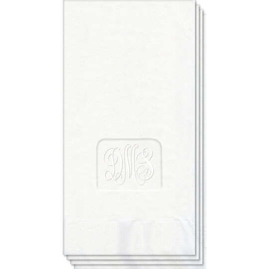 Monogram Embossed Guest Towels